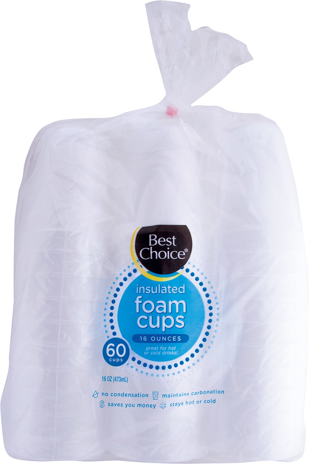 slide 1 of 1, Best Choice 16-ounce Foam Cup, 60 ct