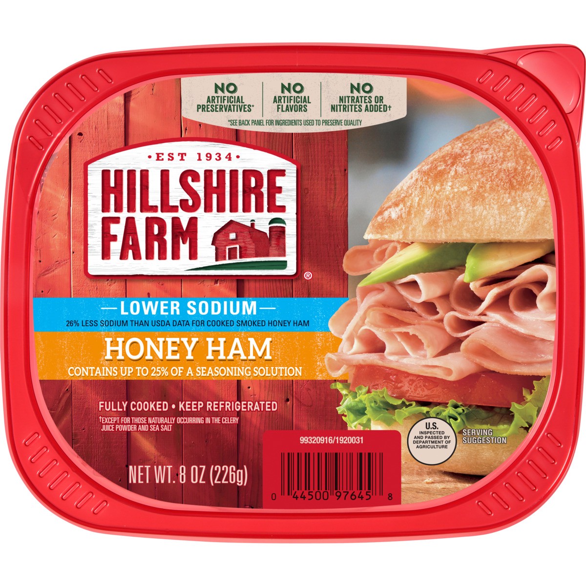 slide 6 of 8, Hillshire Farm® honey ham, lower sodium, 8 oz