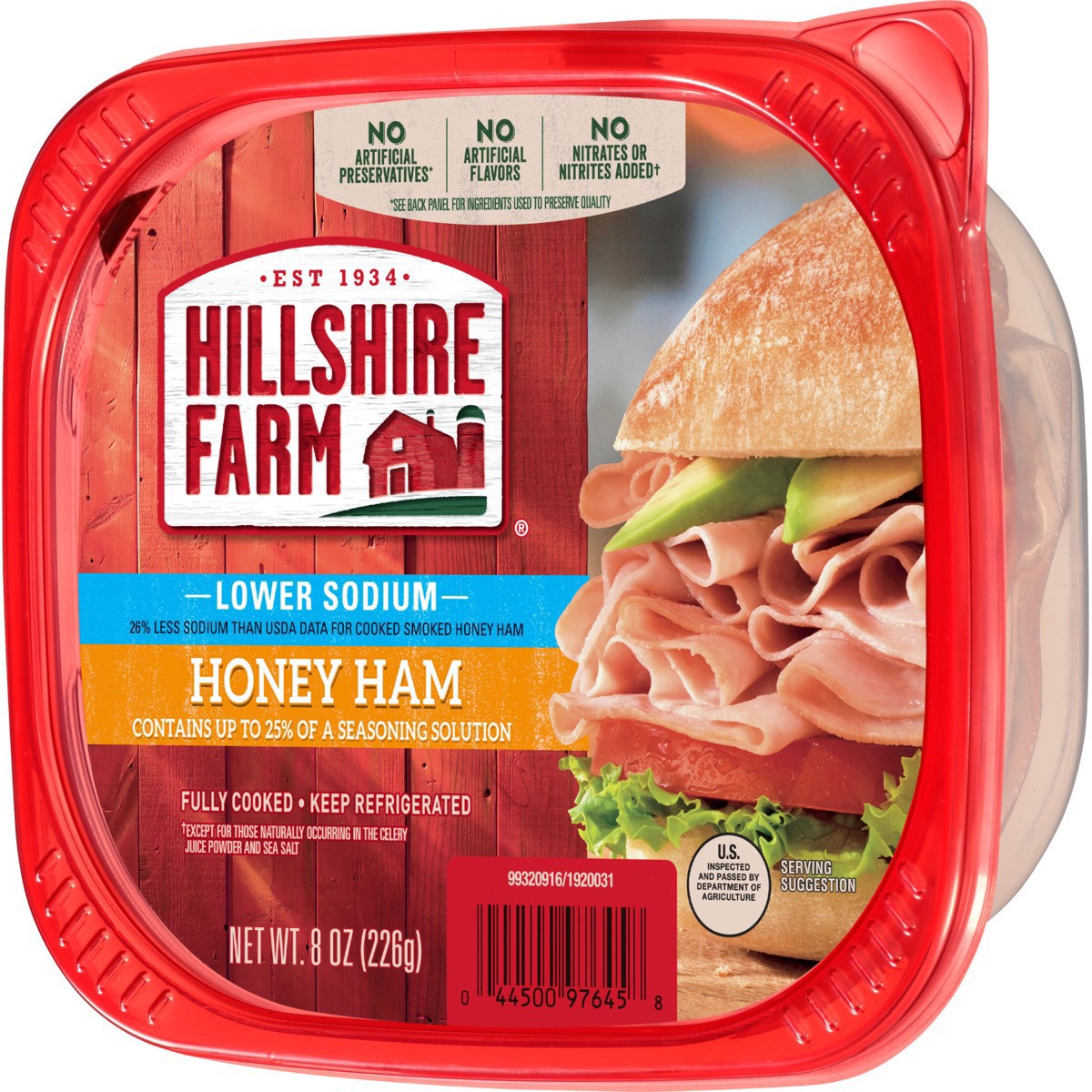 slide 7 of 8, Hillshire Farm Ultra Thin Sliced Lower Sodium Honey Ham Sandwich Meat, 8 ounces, 8 oz