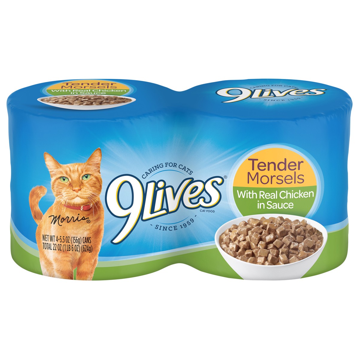 slide 1 of 5, 1/22Oz 9Lives Tndr Mrsls Chkn In Grvy, 4 ct