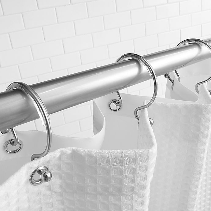 slide 2 of 2, Airia Luxury Smooth Glide Shower Curtain Hooks - Brushed Nickel, 12 ct