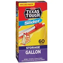 H-E-B Texas Tough Slider Storage Gallon Bags Value Pack