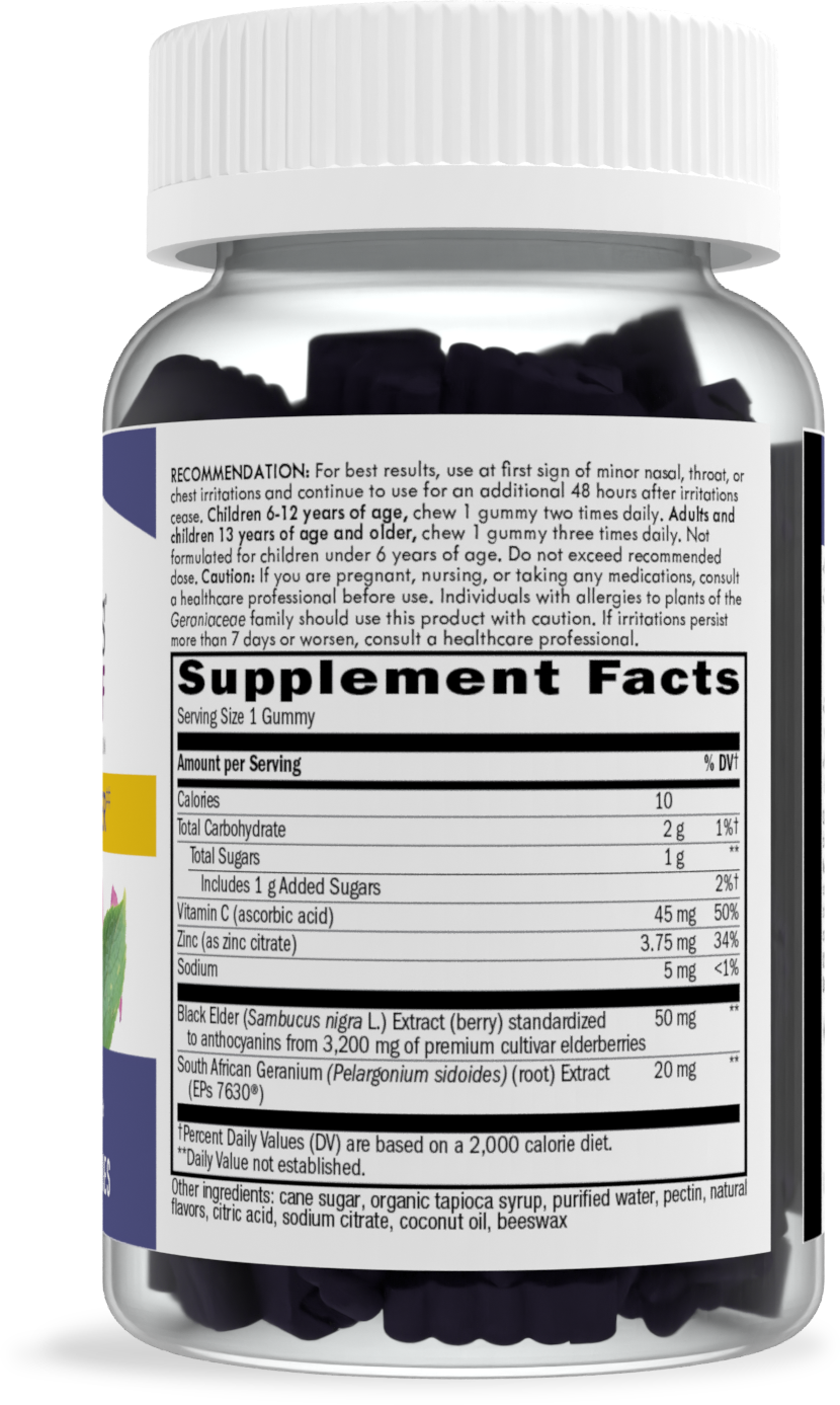 slide 3 of 4, Nature's Way Sambucus Cough Relief + Immune 36 Gummies, 36 ct