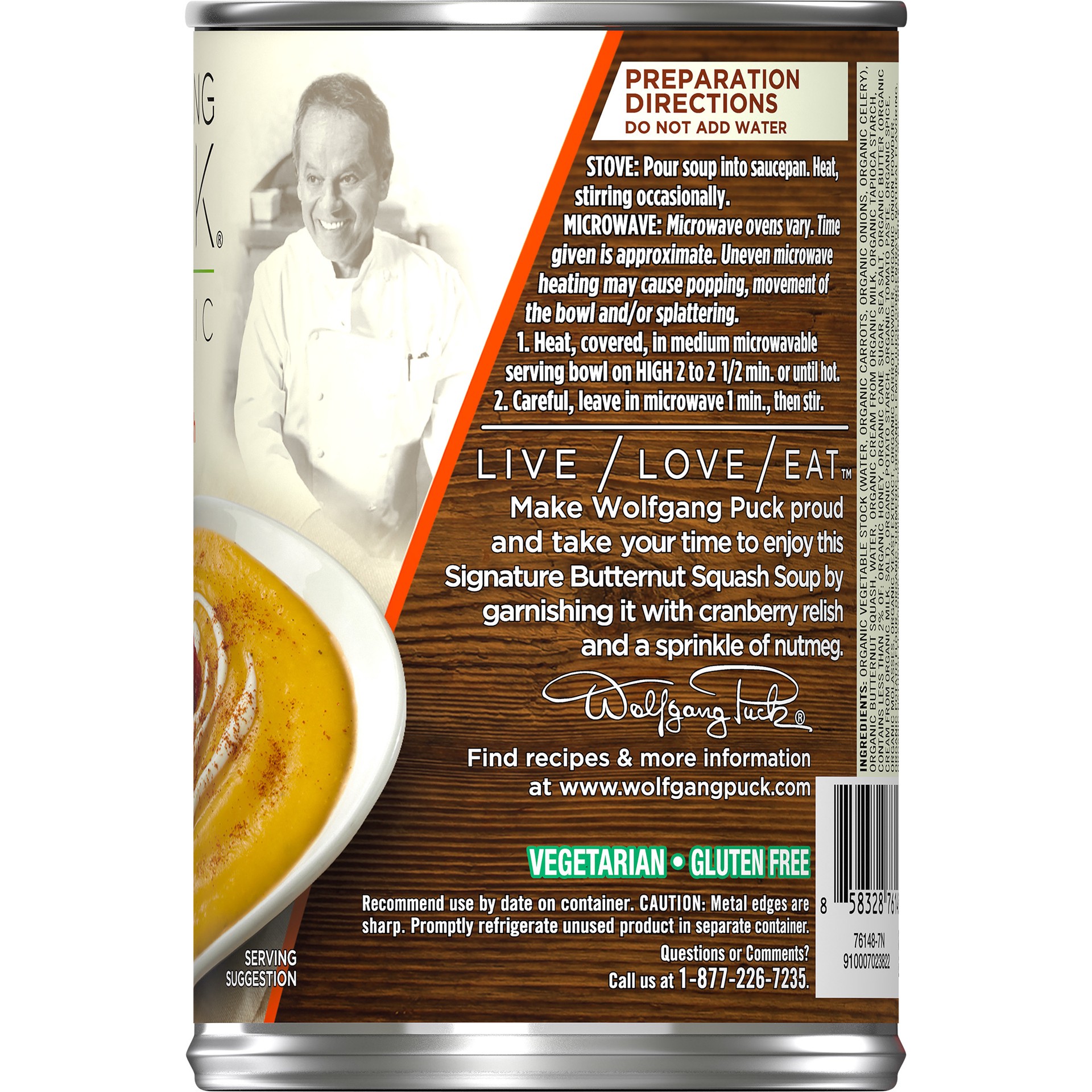 slide 2 of 5, Wolfgang Puck Organic Signature Butternut Squash Soup, 14.5 oz. Can, 14.5 oz