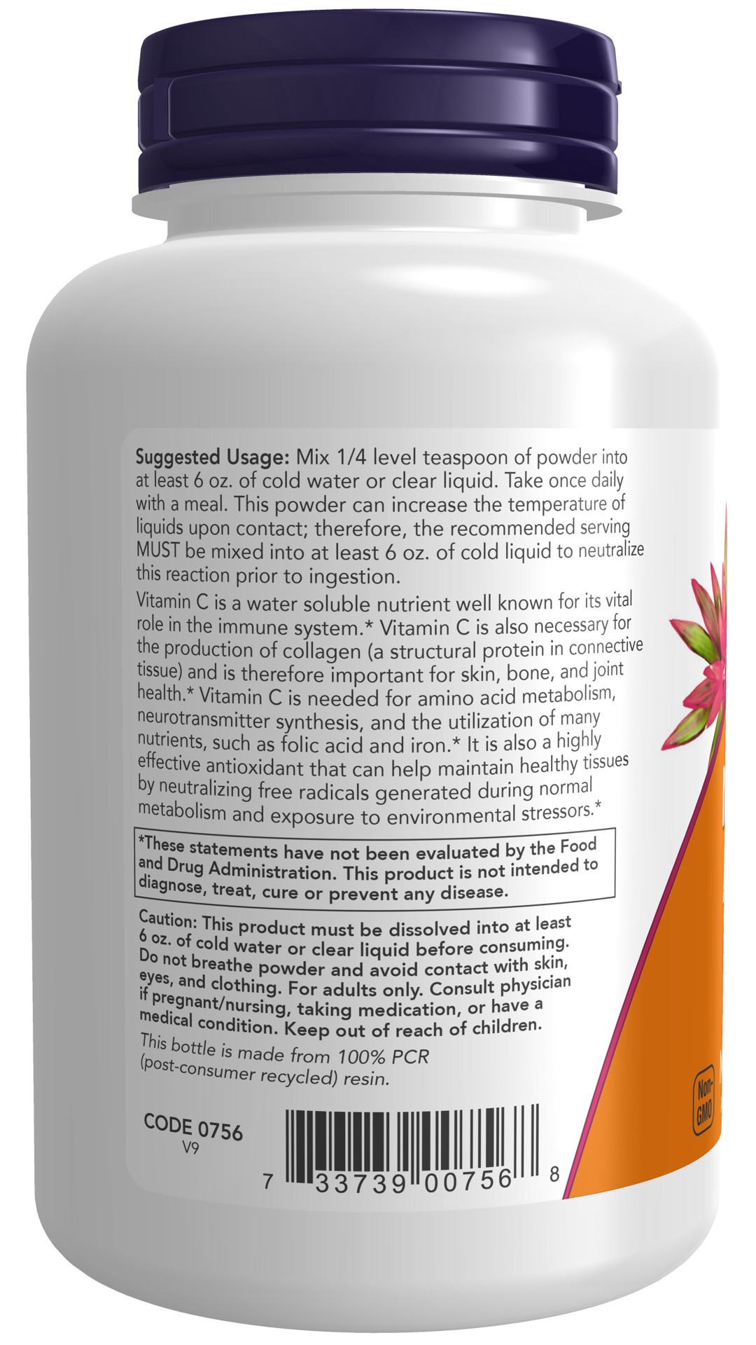slide 3 of 4, NOW Magnesium Ascorbate Powder - 8 oz., 8 oz