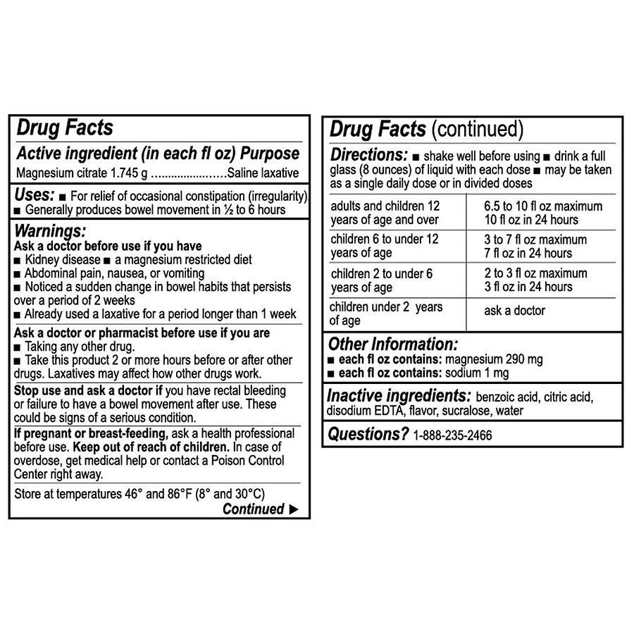 slide 2 of 5, Walgreens Magnesium Citrate Lemon, 10 fl oz