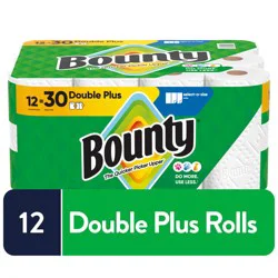Bounty Paper Towels Select-A-Size White, 12 Double Plus Rolls, 103 Sheets Per Roll