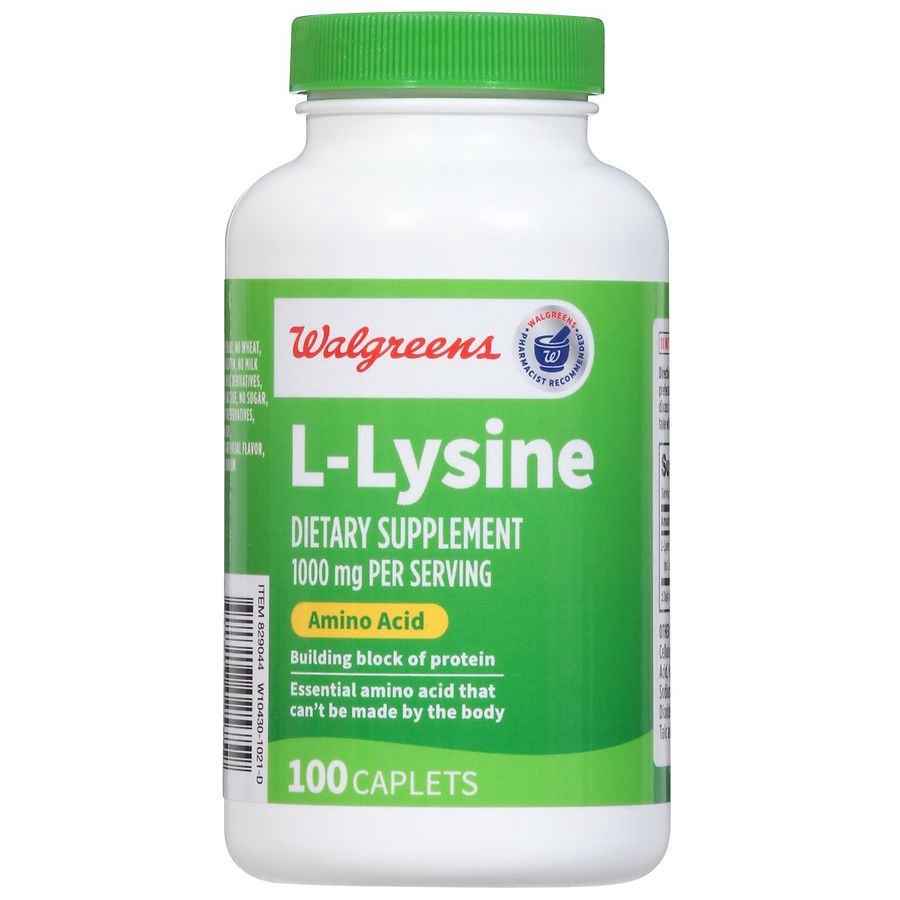 slide 1 of 1, Walgreens L-Lysine 1000 mg, 100 ct
