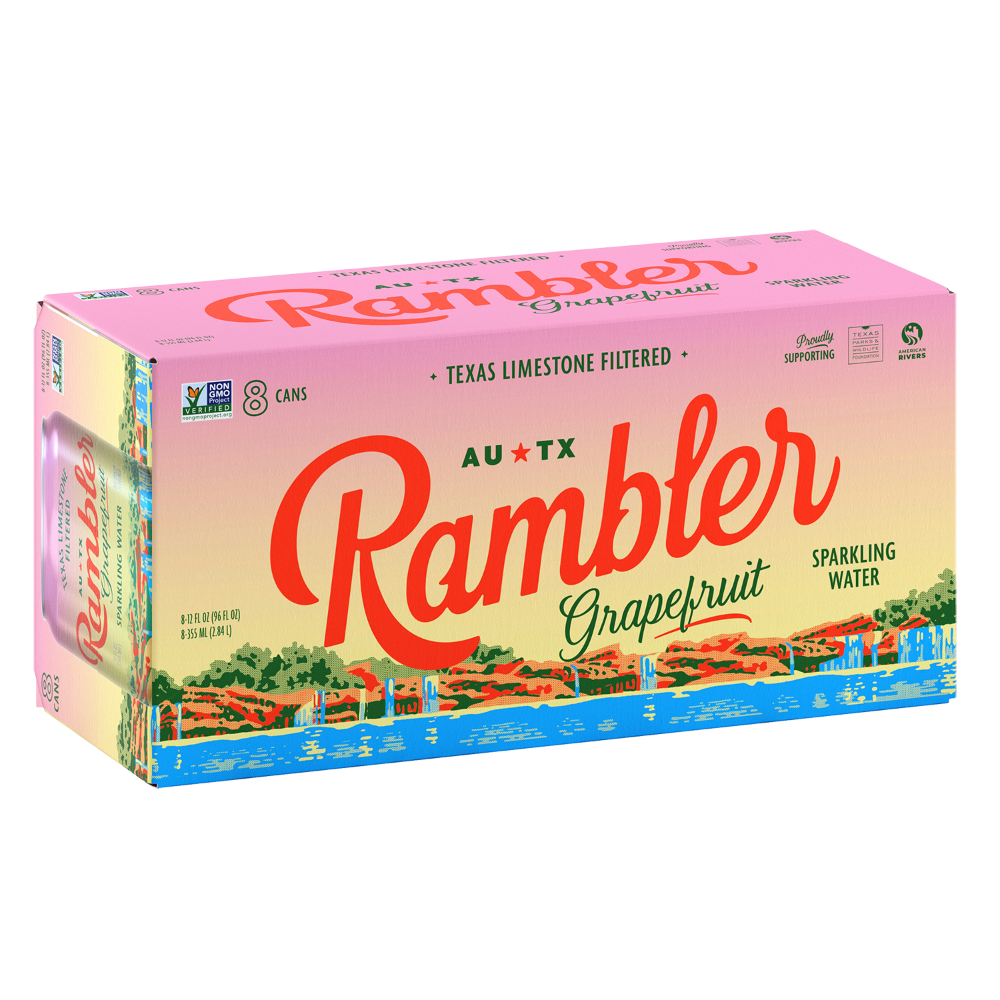 slide 1 of 1, Rambler Grapefruit Sparkling Water, 8 ct; 12 fl oz