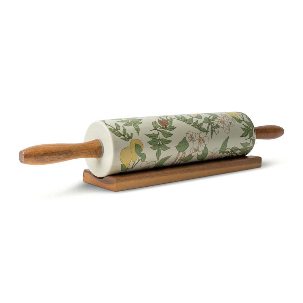 slide 3 of 4, SDS HD Ceramic Rolling Pin With Wood Rest, 1 ct