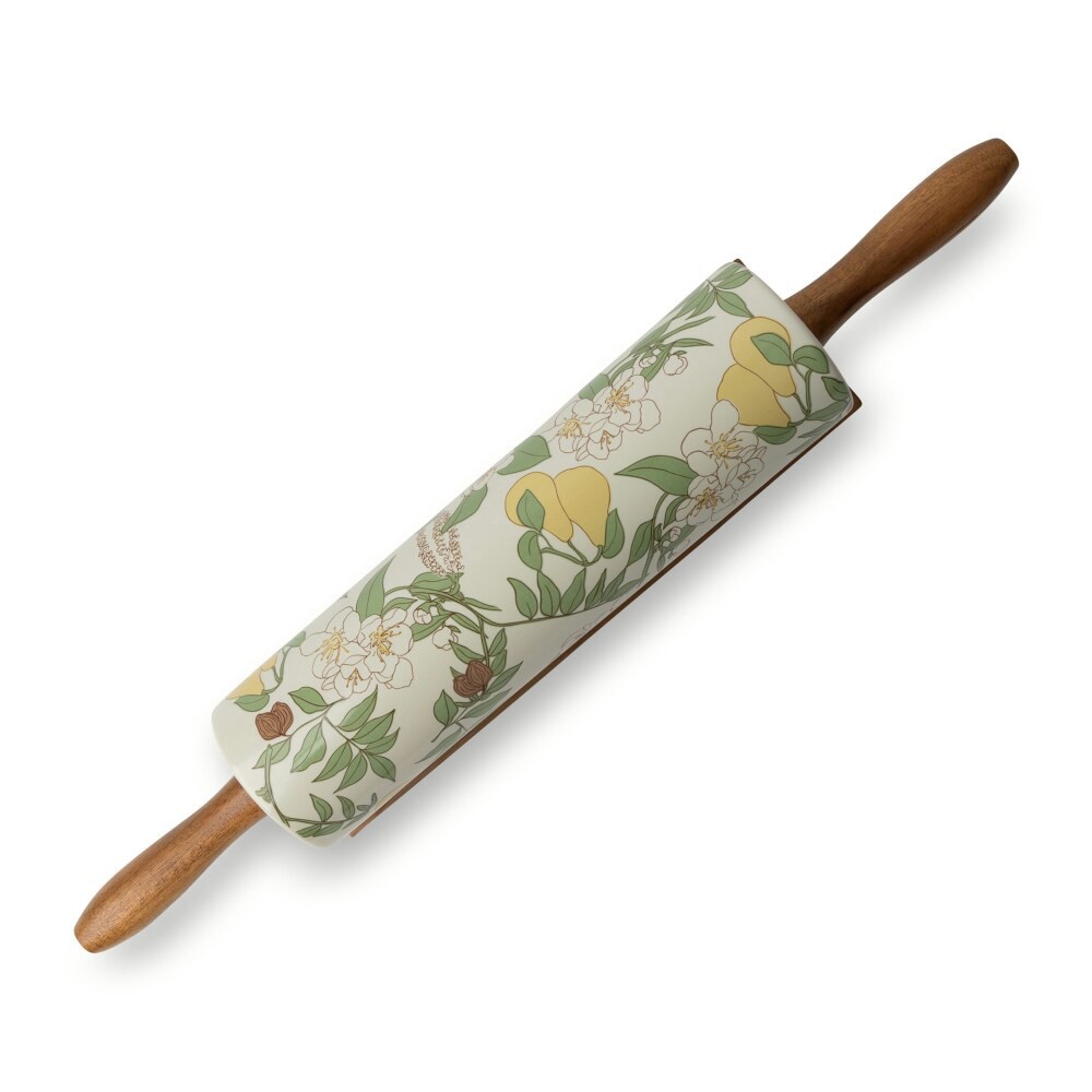 slide 4 of 4, SDS HD Ceramic Rolling Pin With Wood Rest, 1 ct
