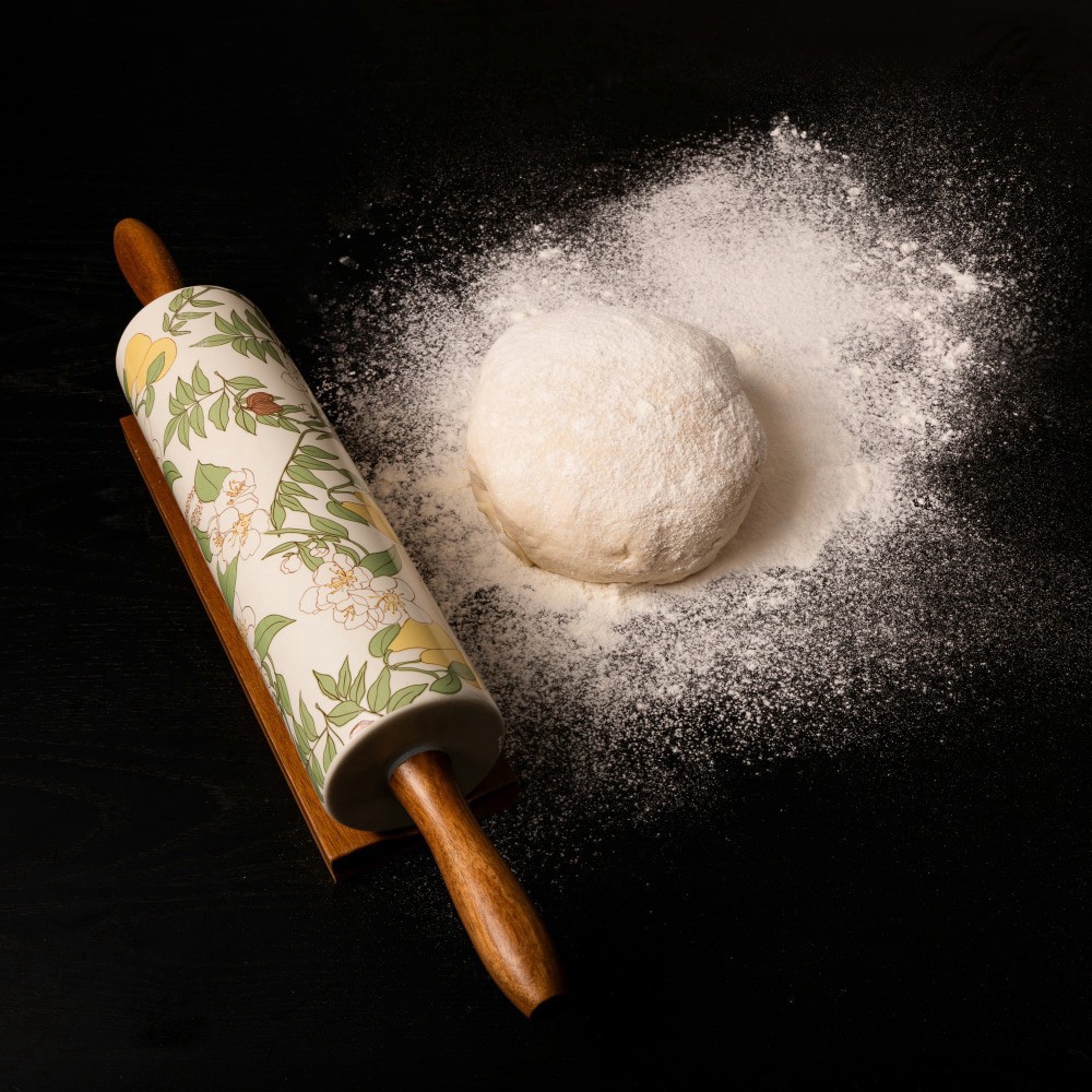 slide 2 of 4, SDS HD Ceramic Rolling Pin With Wood Rest, 1 ct