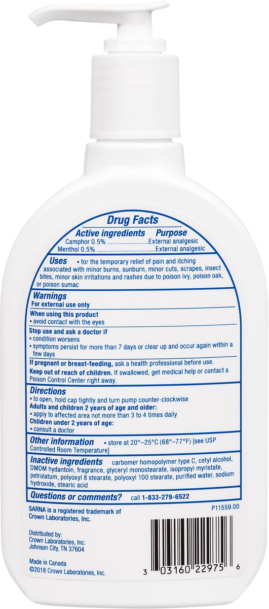 slide 2 of 6, Sarna Original Anti Itch Lotion, 7.5 oz