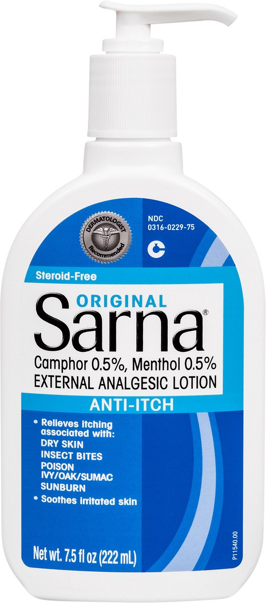 slide 3 of 6, Sarna Original Anti Itch Lotion, 7.5 oz