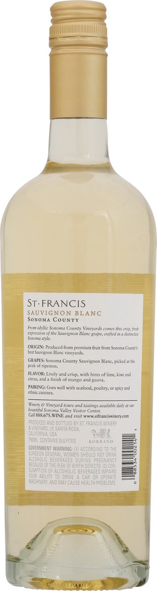 slide 5 of 10, St. Francis Sonoma County Sauvignon Blanc 750 ml, 750 ml