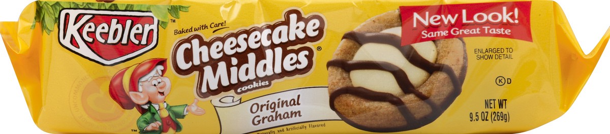 slide 4 of 6, Keebler Cheesecake Middles Original Graham Cookies, 9.5 oz