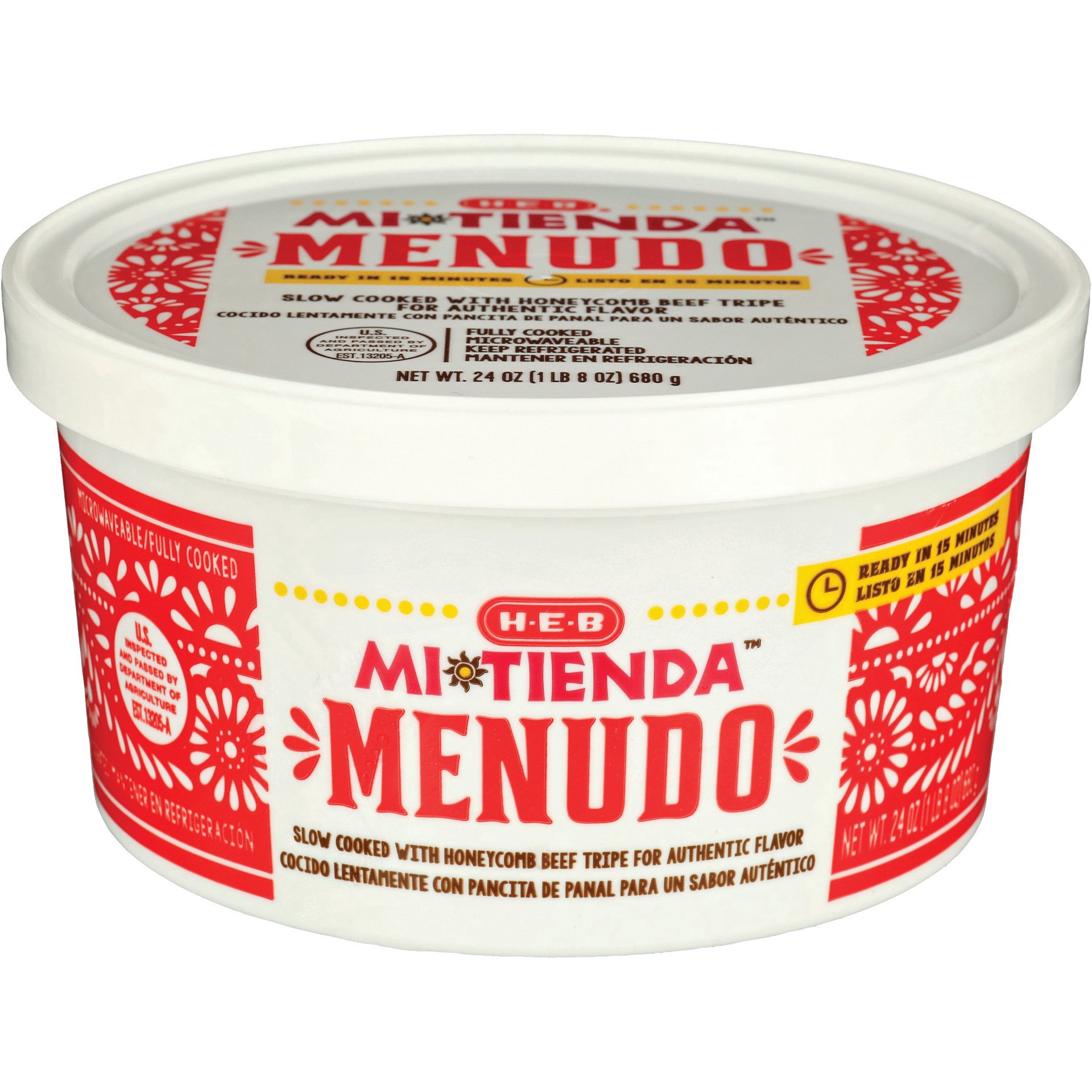 slide 1 of 1, H-E-B Mi Tienda Fully Cooked Menudo, 24 oz