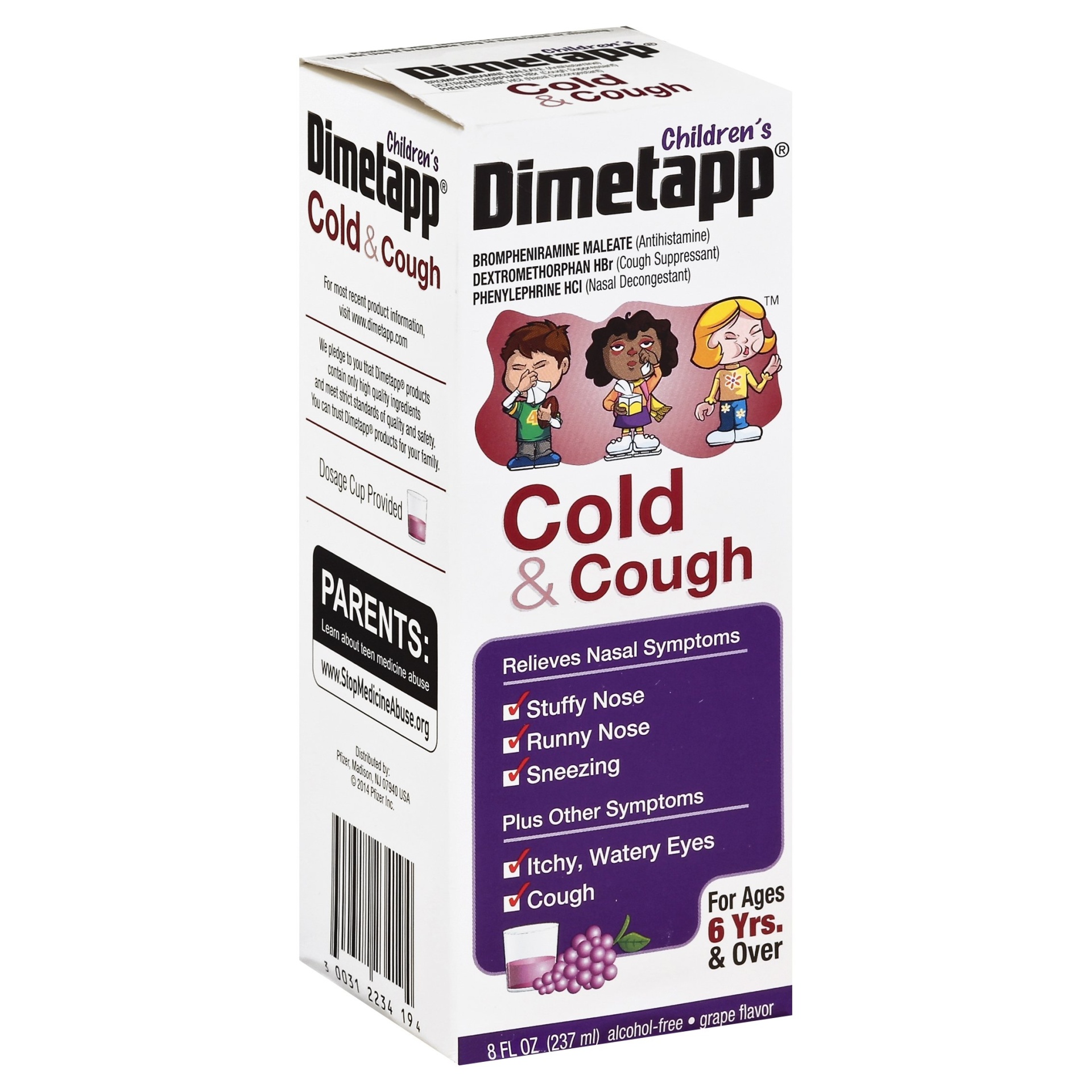 slide 1 of 1, Dimetapp Cold & Cough 8 oz, 8 oz