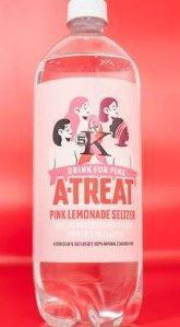 slide 1 of 1, A-Treat Drink For Pink Lmnd Sletzer, 33.8 fl oz