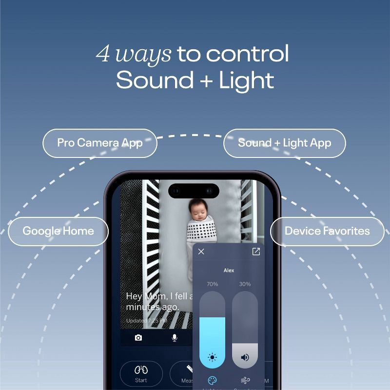 slide 5 of 10, Nanit Sound Machine & Night Light - White, 1 ct