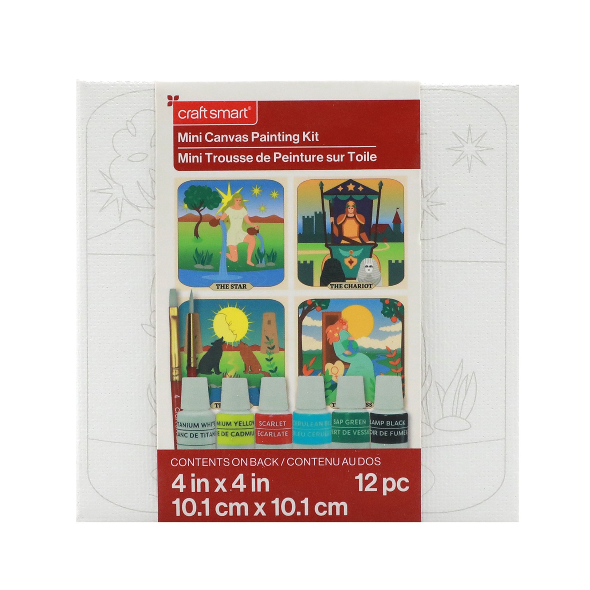 slide 2 of 7, 4" X 4" Tarot Canvas Painting Kit By Craft Smart, 4 in x 4 in