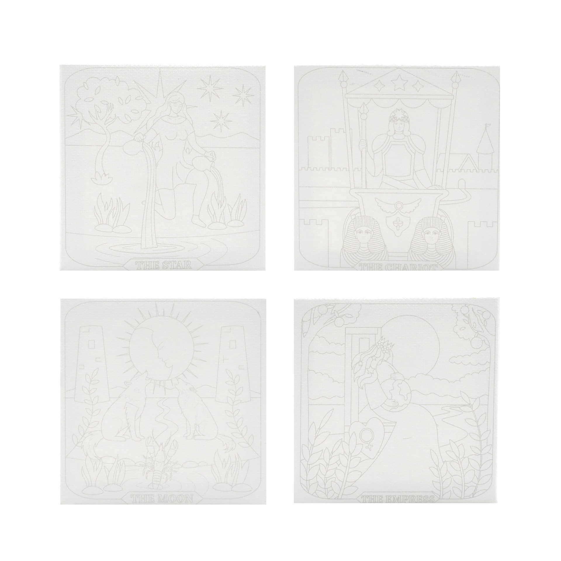 slide 3 of 7, 4" X 4" Tarot Canvas Painting Kit By Craft Smart, 4 in x 4 in