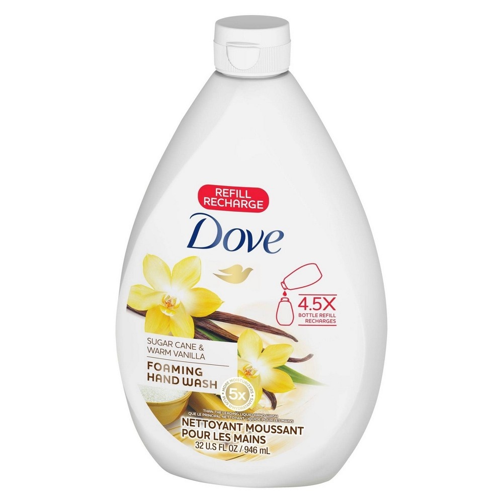 slide 4 of 7, Dove Hw Refill Sugar Cane Vanilla, 32 oz