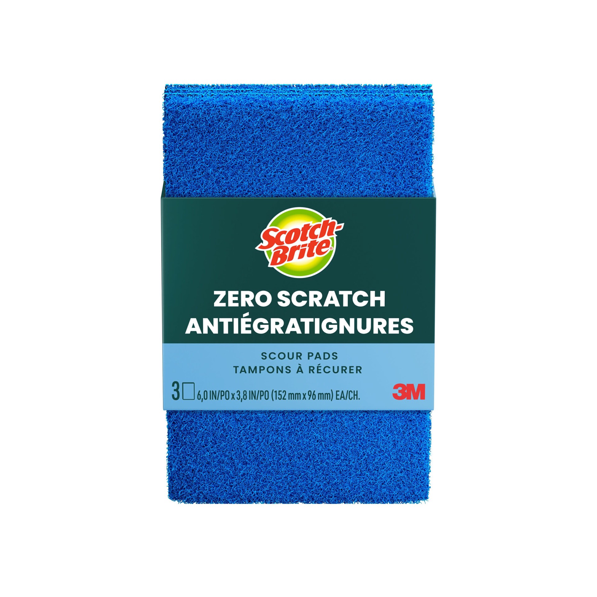 slide 1 of 6, Scotch-Brite Non-Scratch Poly fiber Scouring pad 3 -Pack, 1 ct
