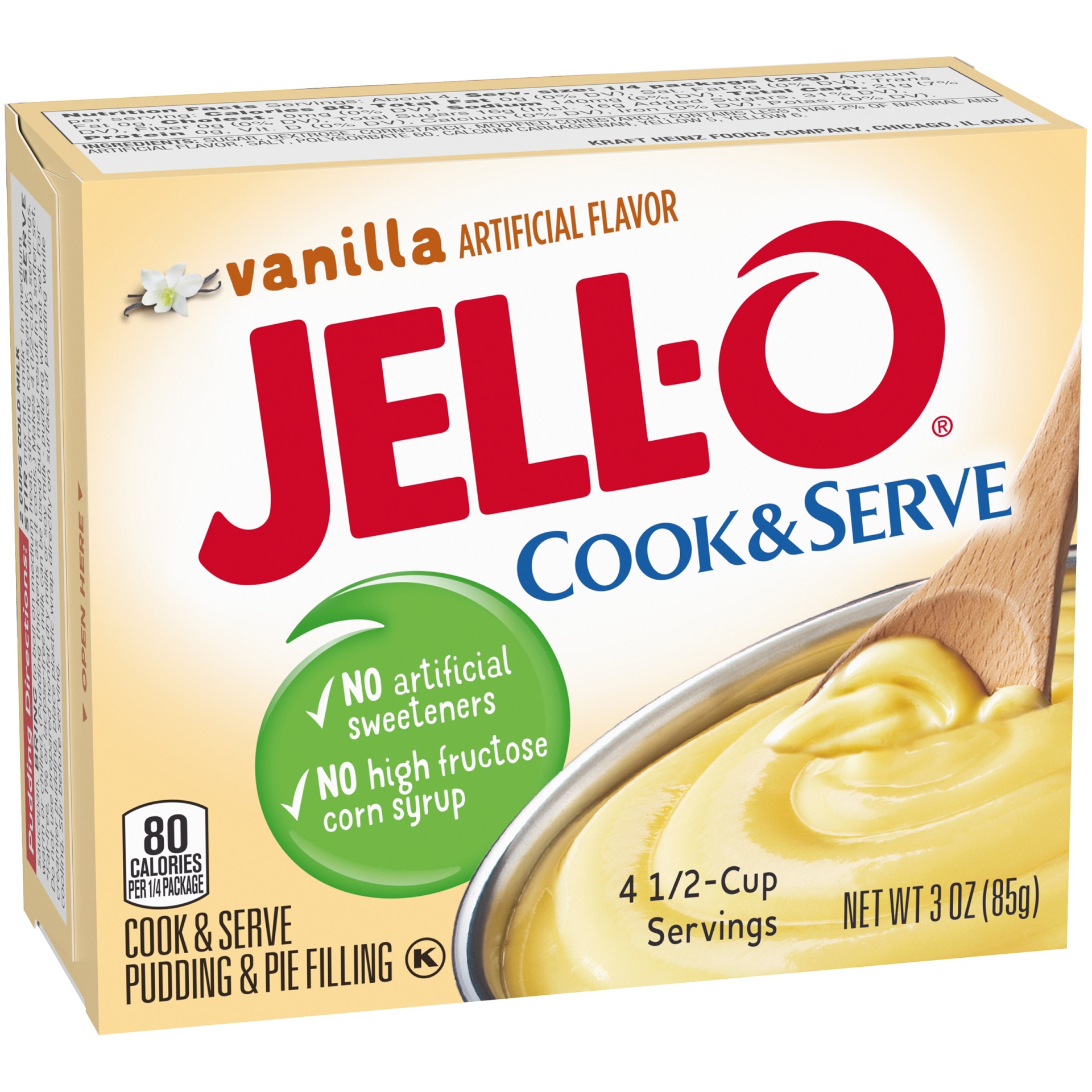 slide 6 of 7, Jell-O Cook & Serve Vanilla Pudding & Pie Filling Mix, 3 oz