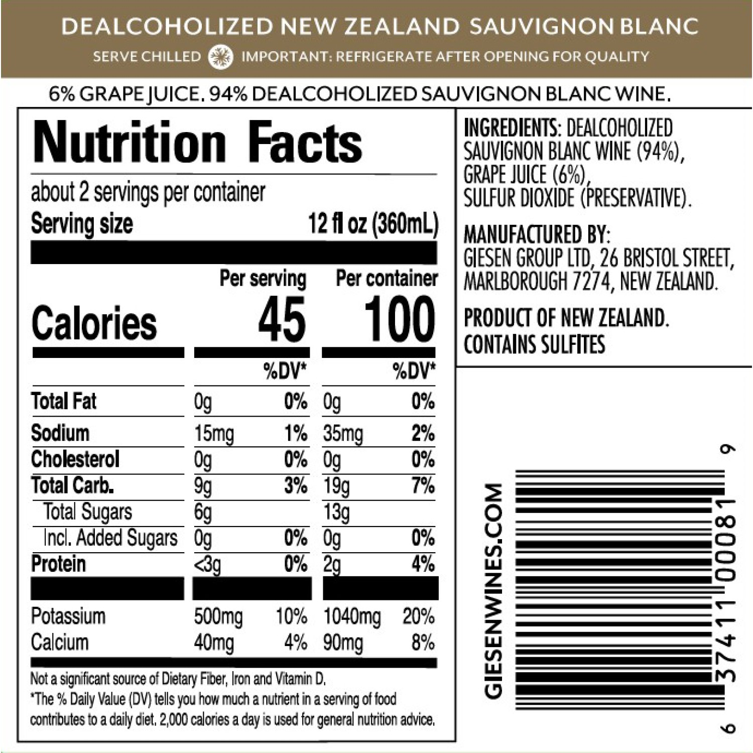 slide 3 of 6, Giesen Sauvignon Blanc 25.4 fl oz, 25.4 fl oz