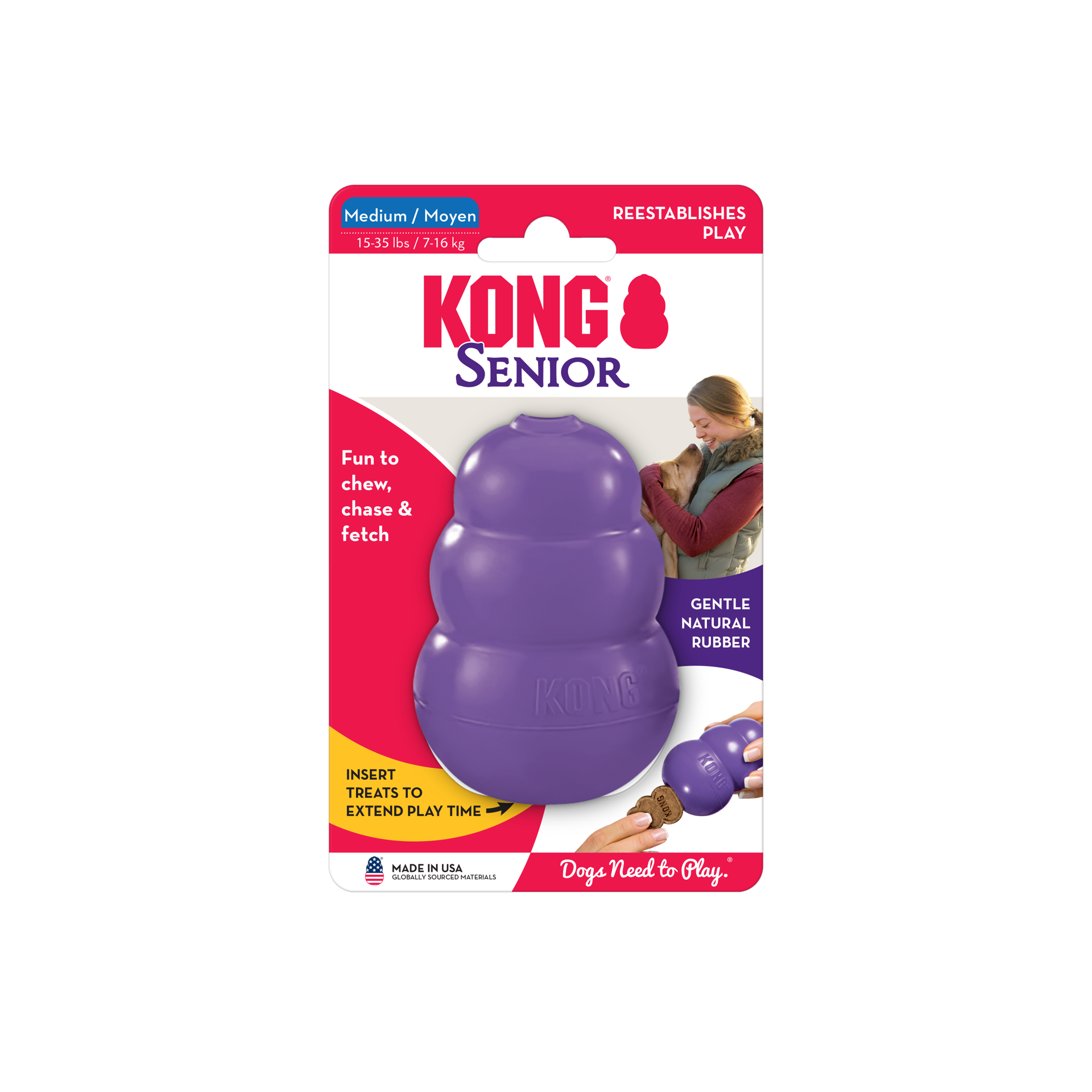 slide 3 of 4, KONG Senior Dog Toy, 1 ct