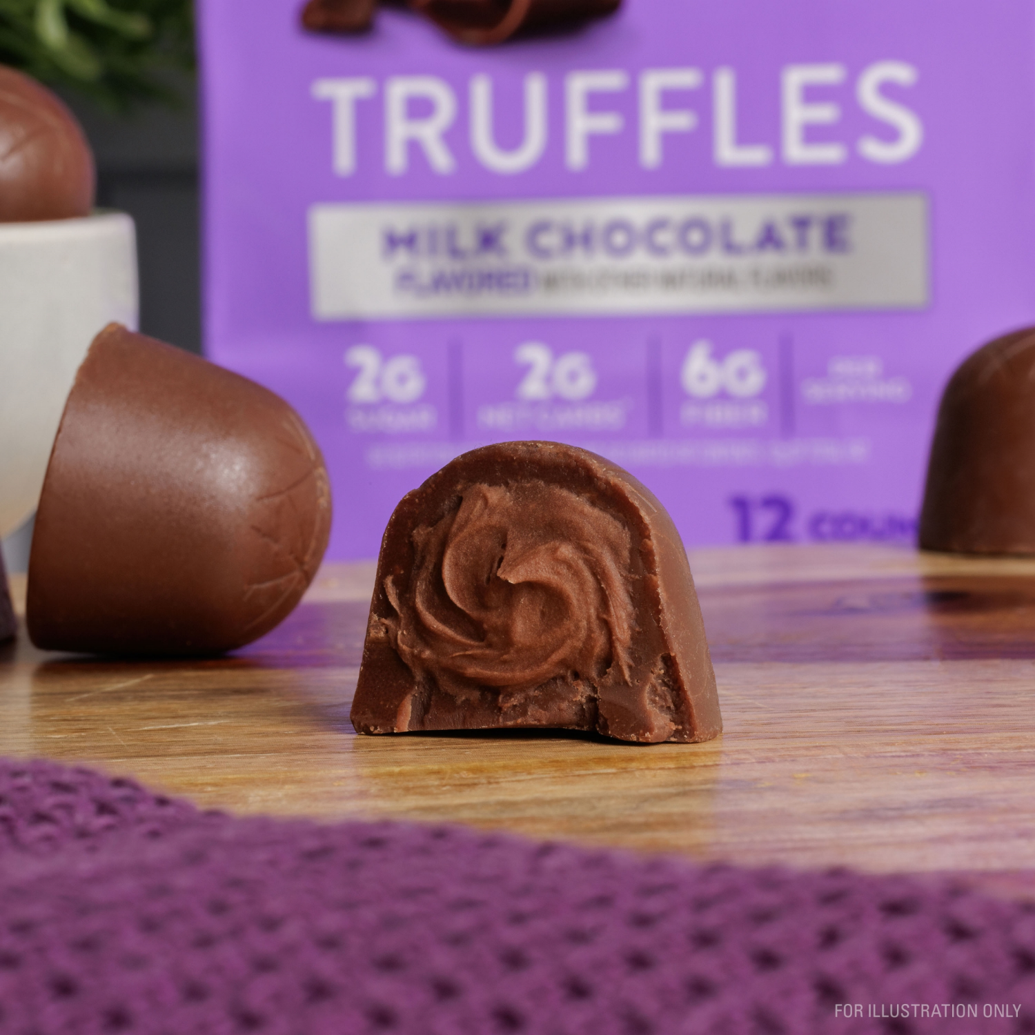 slide 3 of 5, Atkins Truffles, Milk Chocolate, 12 ct