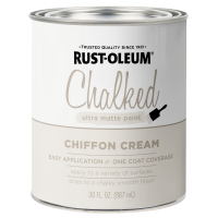 slide 26 of 29, Rust-Oleum Chalked Ultra Matte Paint 329598, Quart, Chiffon Cream, 1 ct