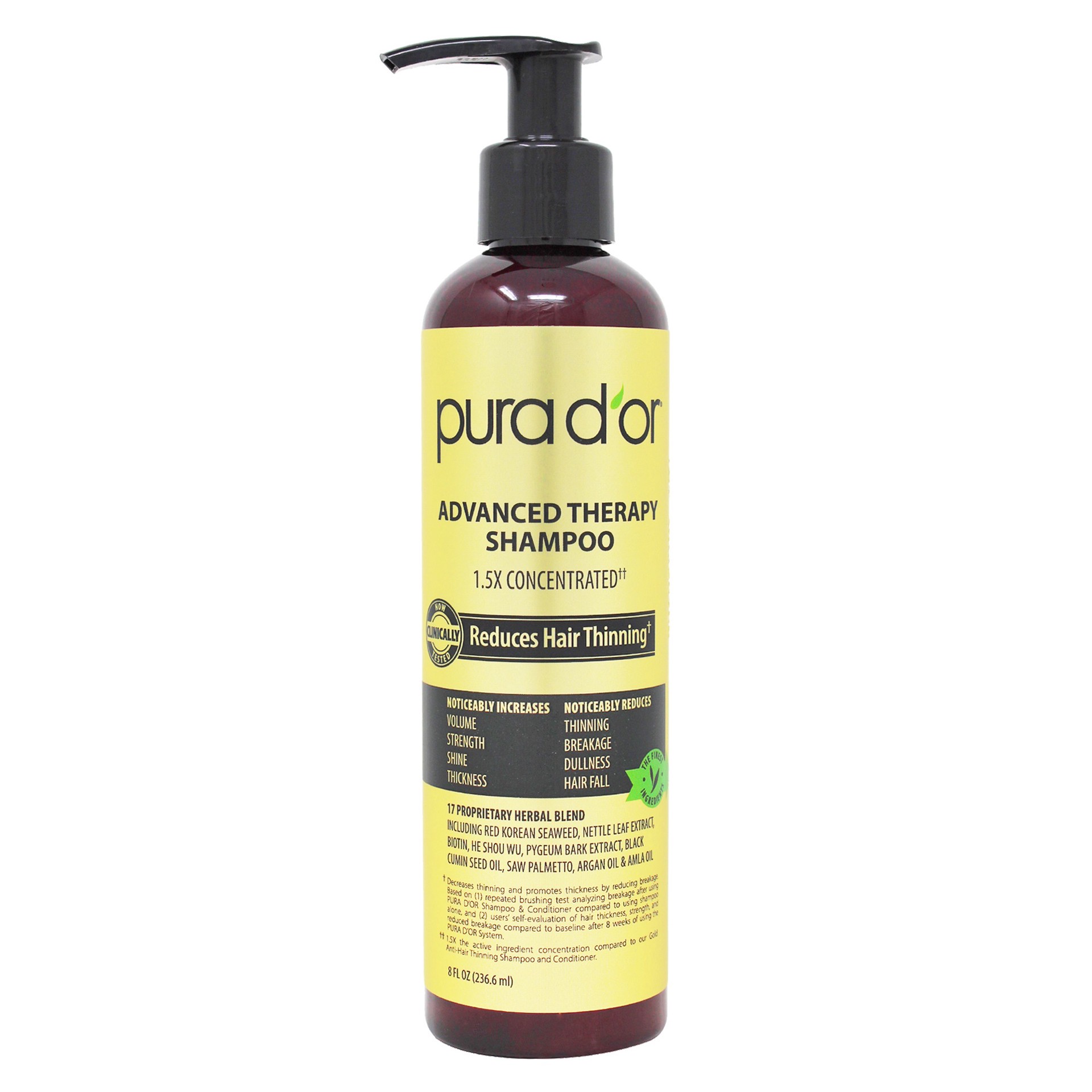 slide 1 of 2, PURA D'OR Advanced Therapy Shampoo, 8 oz