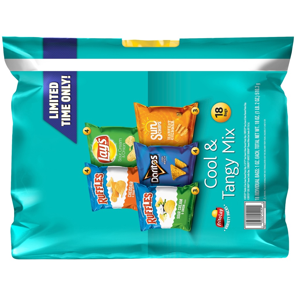 slide 2 of 4, Frito-Lay Snacks Cool & Tangy Mix 1 Oz 18 Count, 18 oz