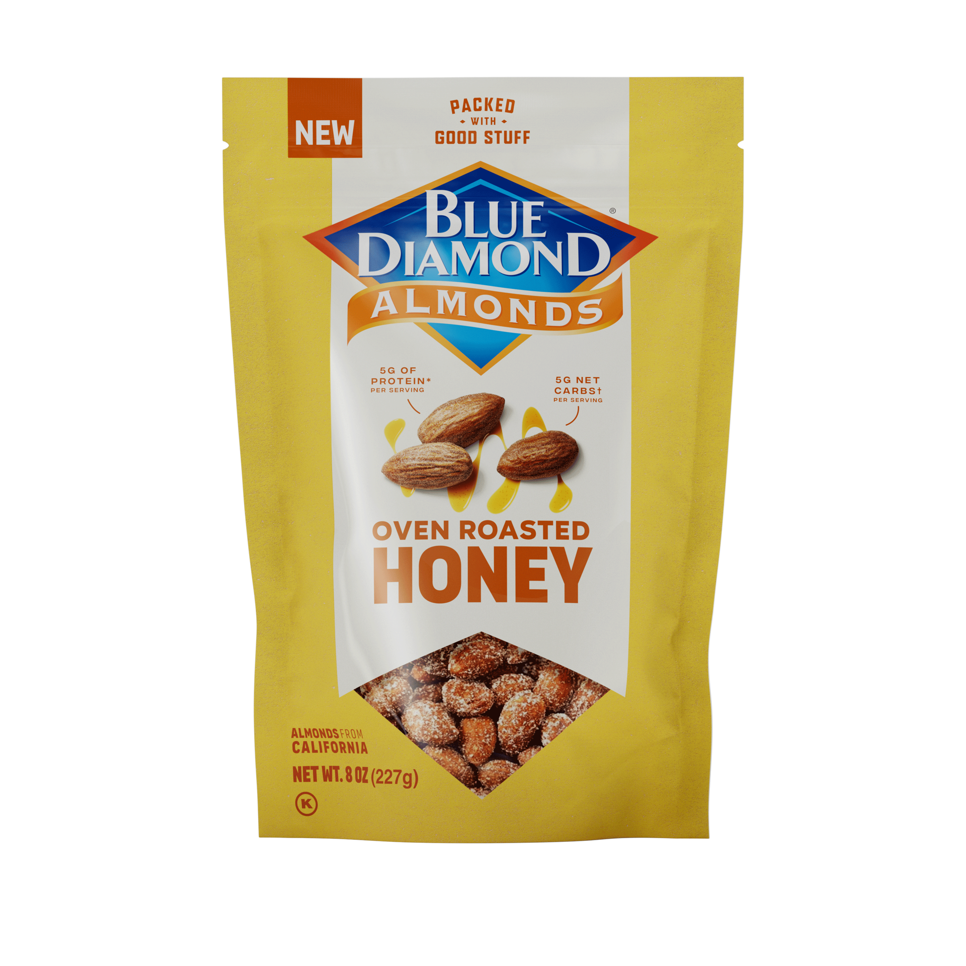 slide 1 of 1, Bd Almond Oven Roasted Honey, 8 oz