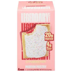 Legendary Foods Strawberry Flavored Protein Pastry - 4 - 2.2 oz Pastries