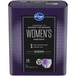 Kroger Women's Large Maximum Absorbency Underwear