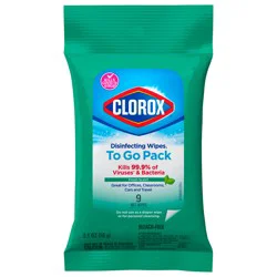 Clorox Disinfecting Wipes On The Go, Bleach Free Travel Wipes, Fresh Scent, 9 Count (Package May Vary) (01665)