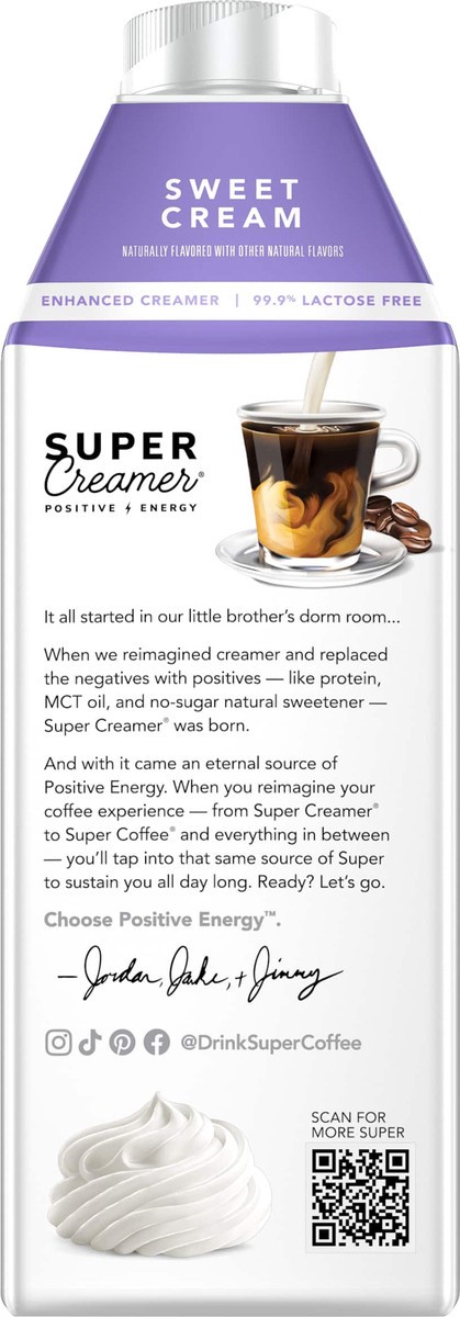 slide 3 of 7, Super Coffee Dairy Based Sweet Cream Super Creamer, 25.4 fl oz
