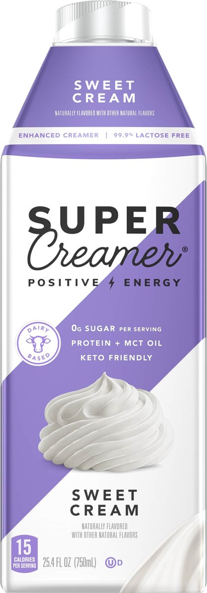 slide 4 of 7, Super Coffee Dairy Based Sweet Cream Super Creamer, 25.4 fl oz