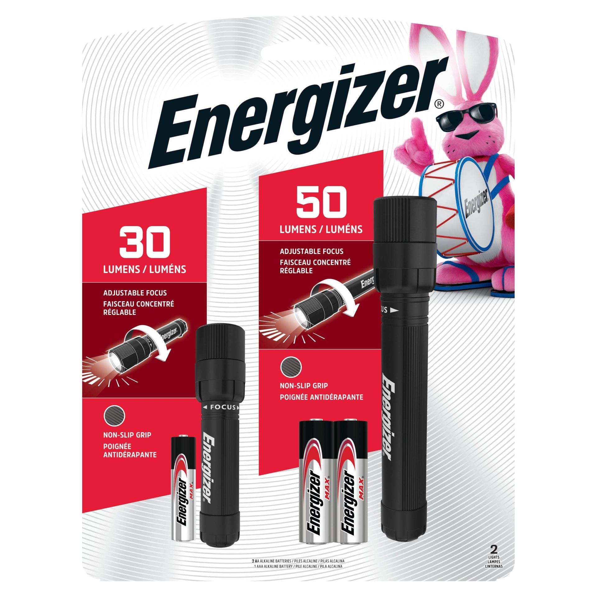 slide 1 of 3, Energizer 2pk Focus LED Flashlight Combo, 2 ct