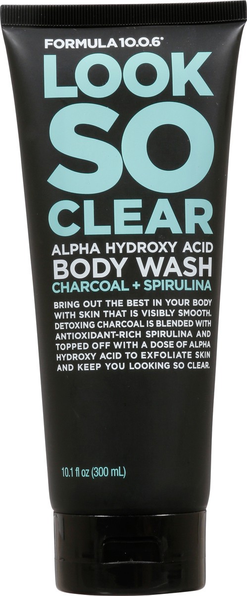 slide 3 of 9, Formula 10.0.6 Look So Clear Charcoal + Spirulina Body Wash 10.1 fl oz, 10.1 fl oz