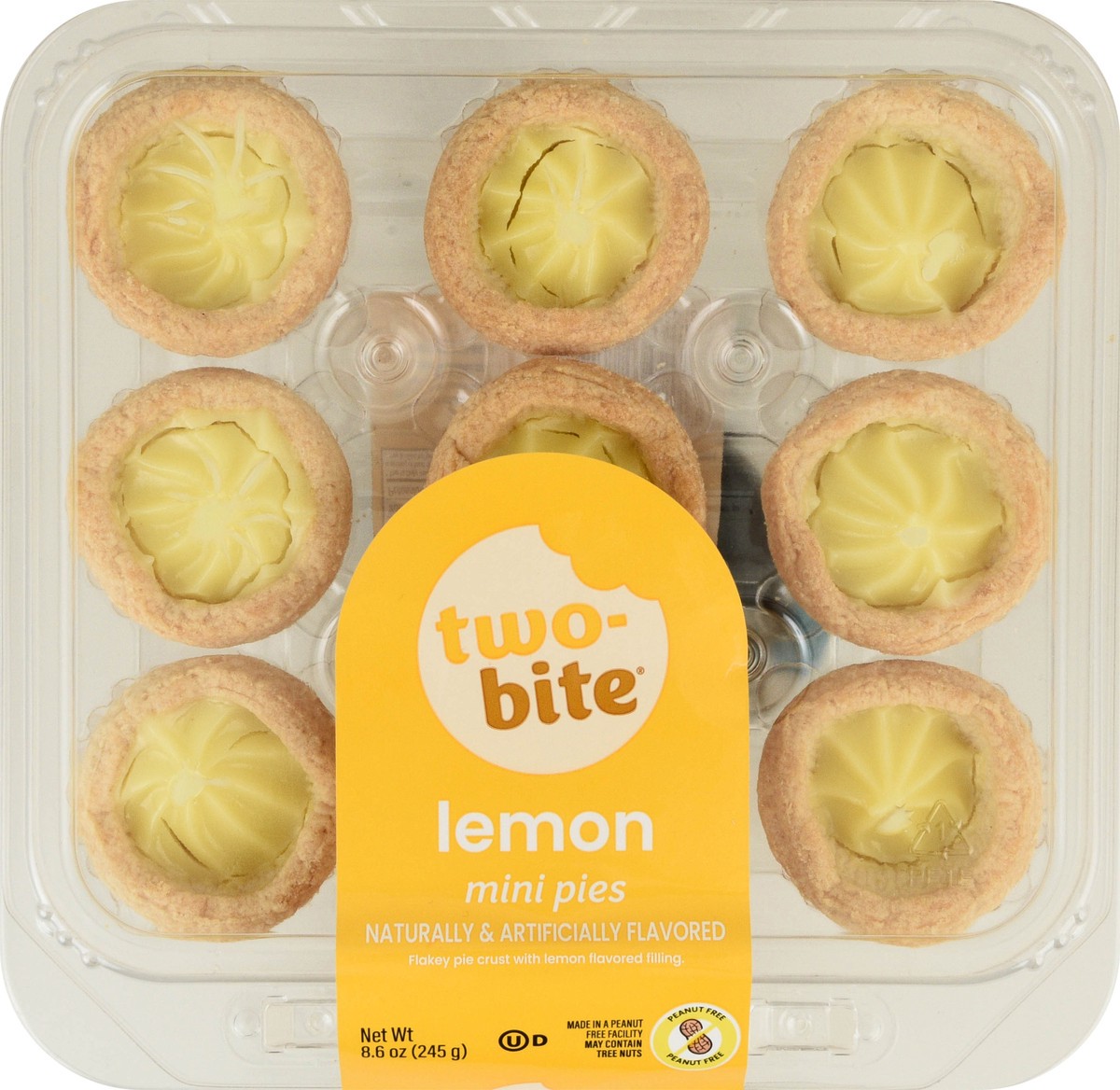 slide 8 of 15, two-bite Lemon Mini Pies 8.6 oz, 8.6 oz