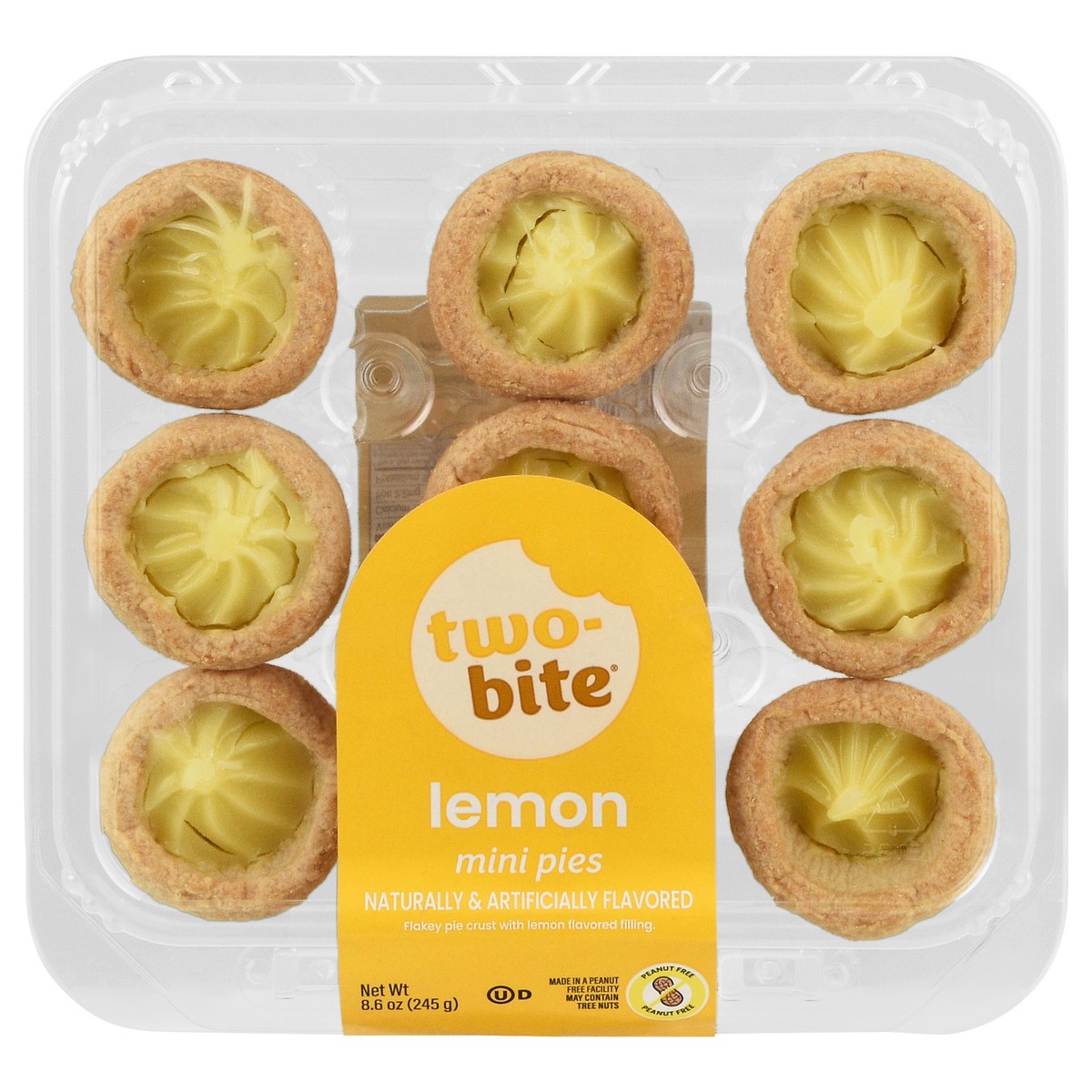 slide 9 of 15, two-bite Lemon Mini Pies 8.6 oz, 8.6 oz