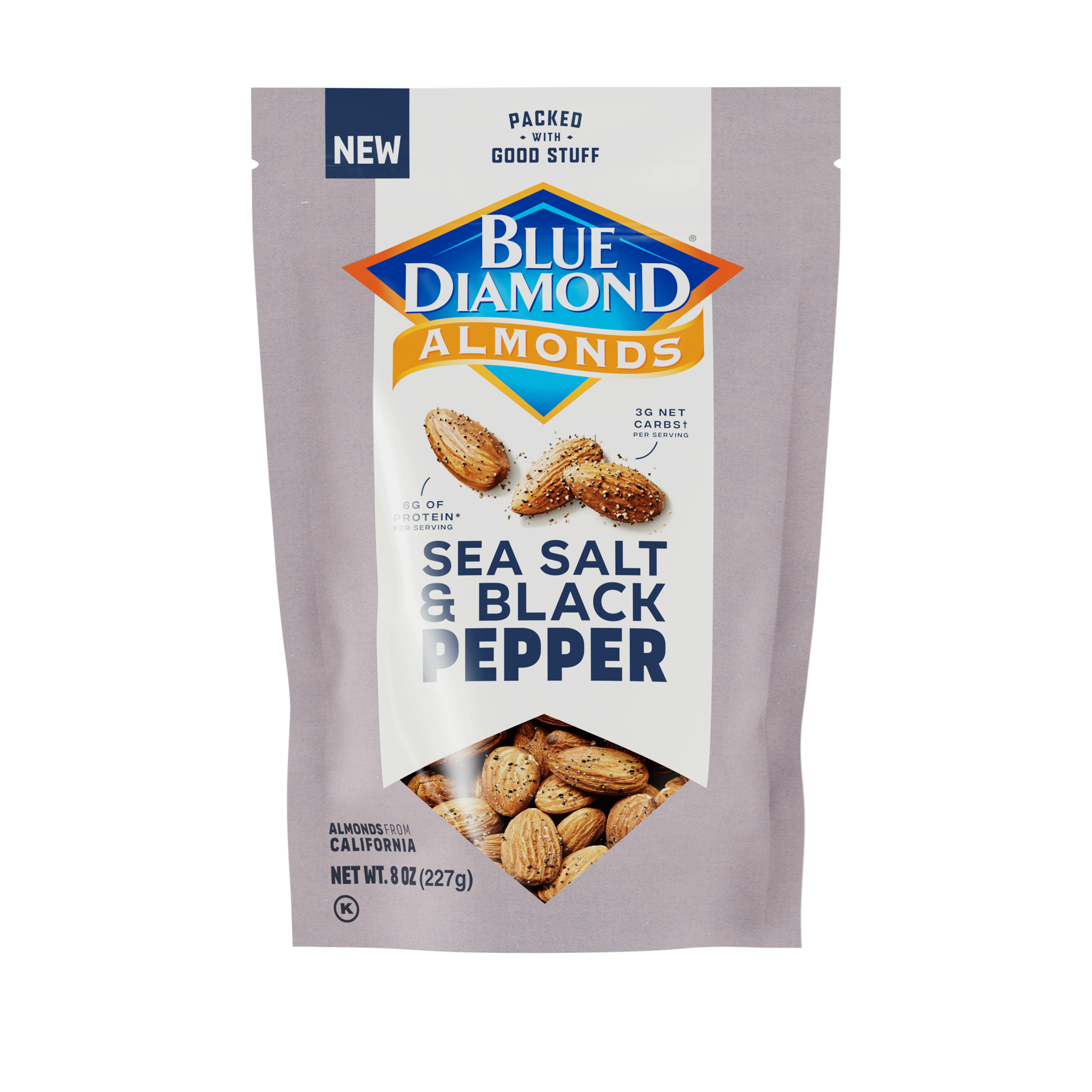 slide 1 of 1, Bd Almond Ss & Black Pepper, 8 oz