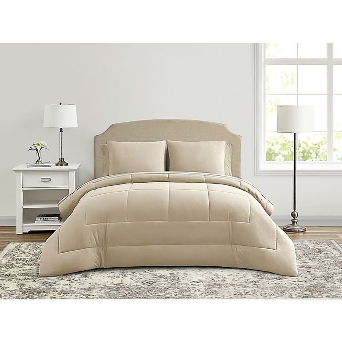 slide 1 of 6, Wamsutta Lustleigh Washed California King Comforter Set - Oatmeal, 7 ct