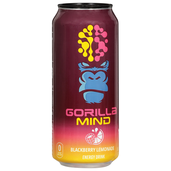 slide 1 of 1, Gorilla Mind Blackberry Lemonade Energy Drink - 16 fl oz, 16 fl oz