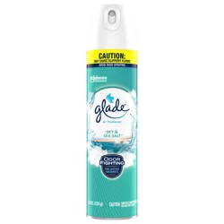 Glade Aerosol Spray, Air Freshener for Home, Sky & Sea Salt Scent, Fragrance Infused with Essential Oils, Invigorating and Refreshing, with 100% Natural Propellent, 8.3 oz