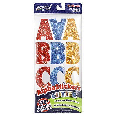 slide 1 of 1, ArtSkills Glitter AlphaStickers, 170 ct